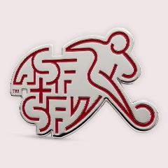 football player logo pin