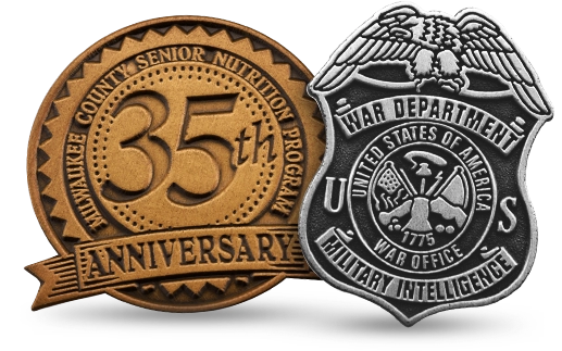 custom die struck pins
