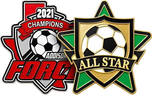 custom soccer pin badges